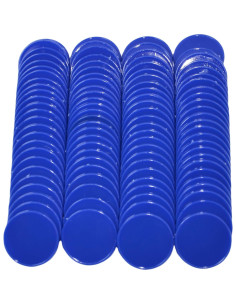 Set de 100 Fichas Plásticas 25mm SmartDealsPro Azul 2