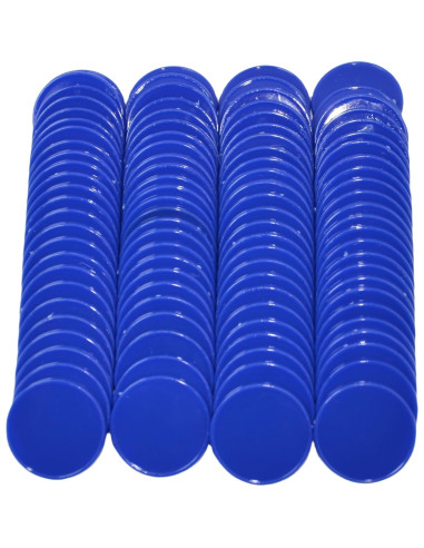 Set de 100 Fichas Plásticas 25mm SmartDealsPro Azul