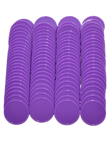Set de 100 Fichas Plásticas 25mm SmartDealsPro Púrpura