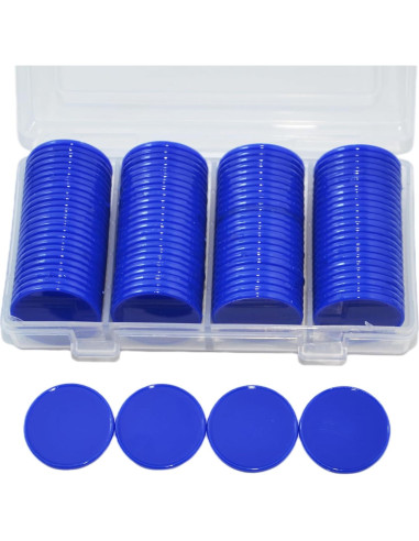 Set de 100 Fichas Plásticas 25mm SmartDealsPro Azul