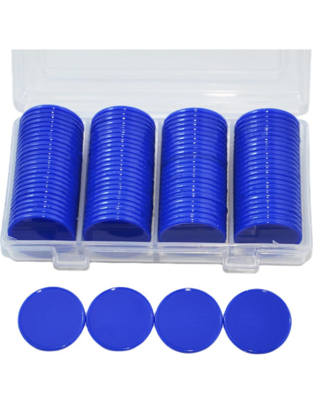 Set de 100 Fichas Plásticas 25mm SmartDealsPro Azul