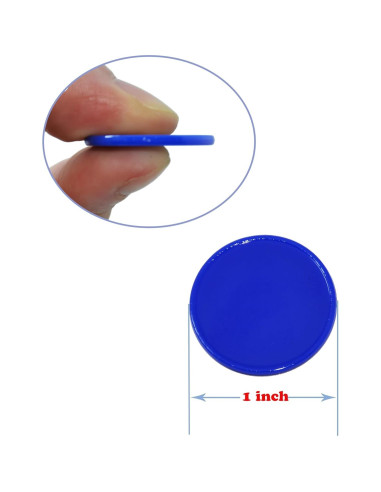 Set de 100 Fichas Plásticas 25mm SmartDealsPro Azul