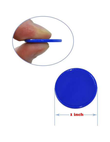 Set de 100 Fichas Plásticas 25mm SmartDealsPro Azul