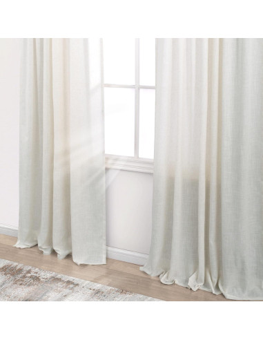 Cortinas de Lino KOUFALL 42x229 cm, 2 Paneles Semi Transparentes
