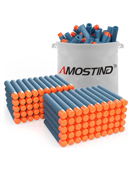Recargas Nerf AMOSTING 100PCS Elite 2.0 Azul con Bolsa