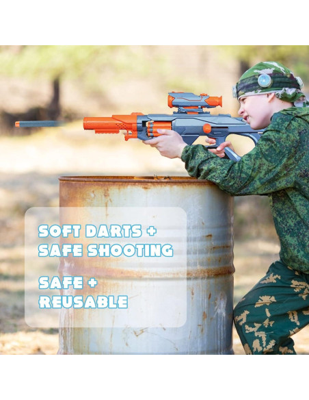 Recargas Nerf AMOSTING 100PCS Elite 2.0 Azul con Bolsa