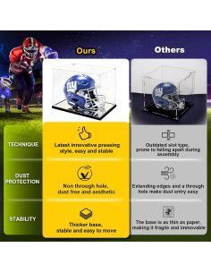 Caja de Exhibición Acrílica KOLIPI para Casco de Fútbol 2