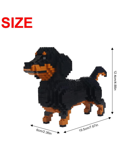 Conjunto de Bloques de Construcción Larcele 836 Piezas Perro