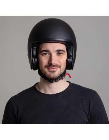 Casco de Moto Abierto Westt Vintage XL Negro Mate 3/4