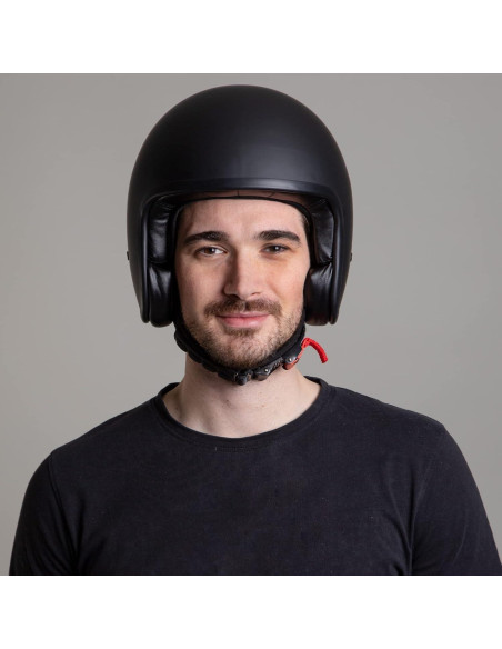 Casco de Moto Abierto Westt Vintage XL Negro Mate 3/4