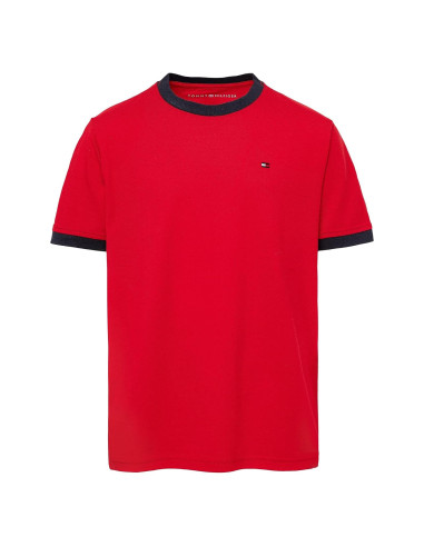 Camiseta de Manga Corta Tommy Hilfiger Niños Rojo 8-10 Años