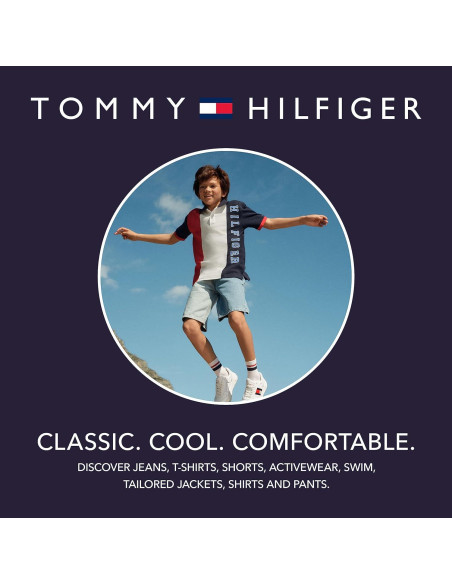 Camiseta de Manga Corta Tommy Hilfiger Niños Rojo 8-10 Años