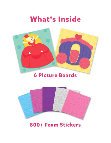 Kit de Arte Skillmatics Unicornios y Princesas 800 Stickers 3D