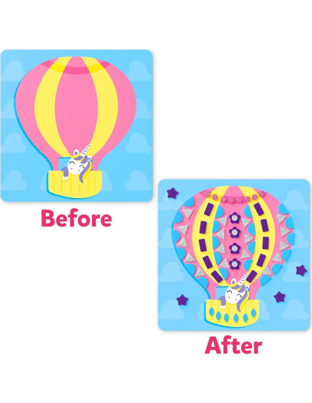 Kit de Arte Skillmatics Unicornios y Princesas 800 Stickers 3D