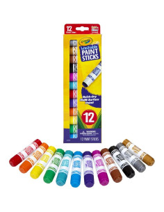 Crayola Palitos de Pintura Lavables 12 Colores Secado Rápido 2
