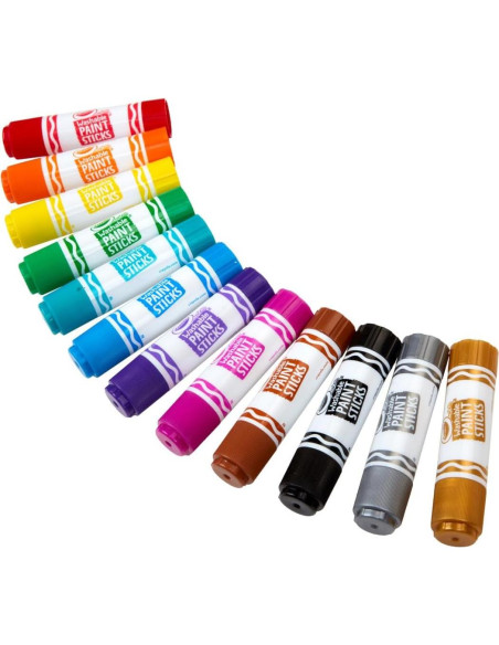 Crayola Palitos de Pintura Lavables 12 Colores Secado Rápido
