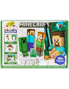 Set de Arte 3D Crayola Minecraft para Colorear y Jugar 2