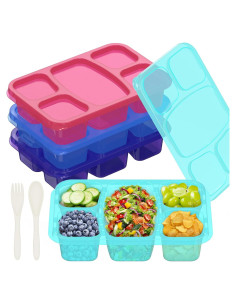Caja Bento Reutilizable Boyoyo 5 Compartimentos 4 Pcs