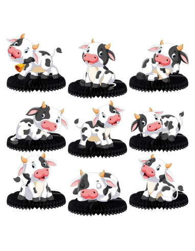 Centros de Mesa de Panal de Vaca 9 Pcs ZCPTZ Decoración Fiesta