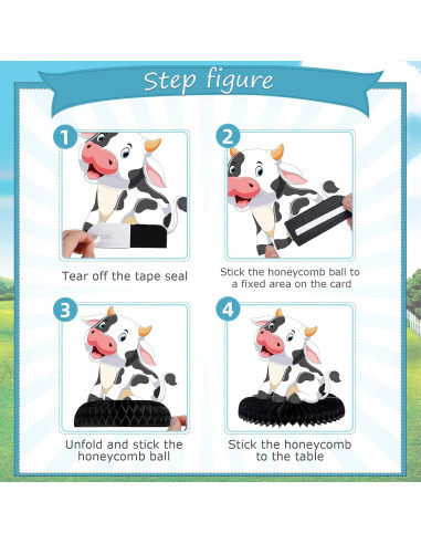 Centros de Mesa de Panal de Vaca 9 Pcs ZCPTZ Decoración Fiesta