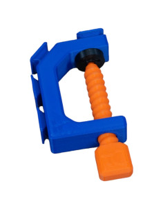 Abrazadera de Pista Hot Wheels Azul/Naranja - Fuerte y Duradera