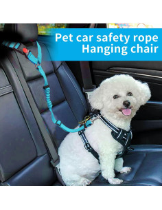 Cinturón de Seguridad para Perros YAODHAOD Ajustable Nylon 2