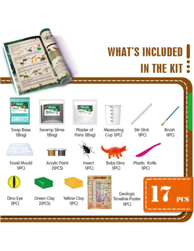 Kit de Dinosaurio STEM Xinxiang 29x22 cm para Niños 8+