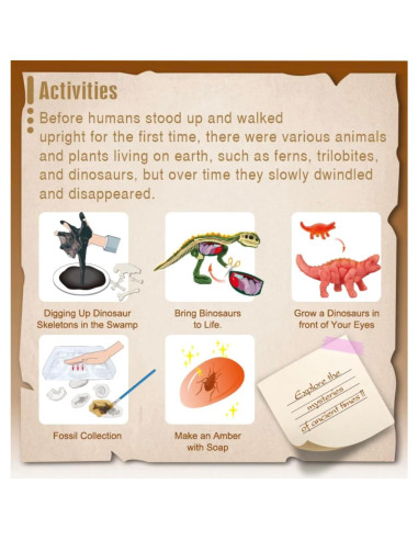 Kit de Dinosaurio STEM Xinxiang 29x22 cm para Niños 8+