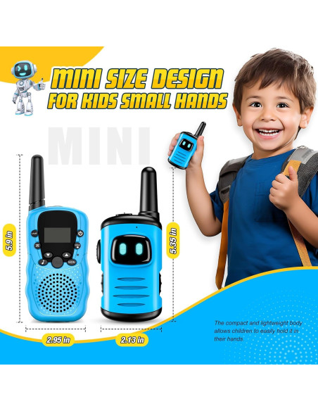 Walkie Talkies para Niños comedyfun 2 Paquete Mini Robots