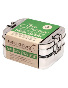 Caja Bento Ecolunchbox Acero Inoxidable 3 Niveles 0.95L