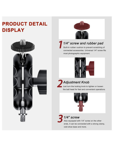 Brazo Mágico con Cabeza de Doble Bola Lanxire - 2 Piezas, 2kg