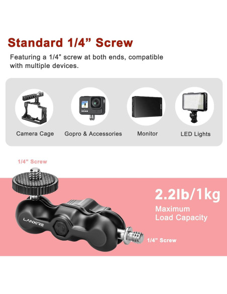 Brazo Mágico con Cabeza de Doble Bola Lanxire - 2 Piezas, 2kg