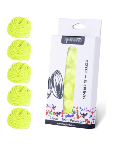 Cuerdas de Yoyo Luminiscentes MAGICYOYO Amarillo 25 Pzas