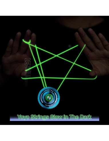Cuerdas de Yoyo Luminiscentes MAGICYOYO Amarillo 25 Pzas
