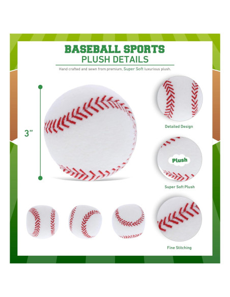 Pelota de Béisbol de Peluche DolliBu - Suave 7,62 cm