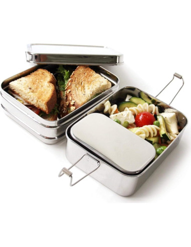 Caja Bento Ecolunchbox Acero Inoxidable 3 Niveles 0.95L