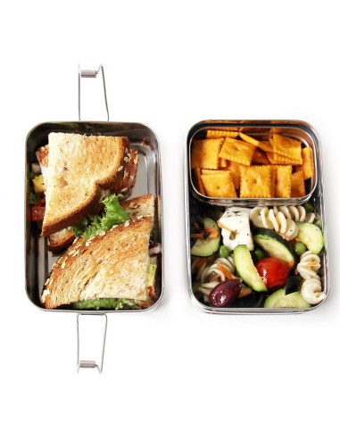Caja Bento Ecolunchbox Acero Inoxidable 3 Niveles 0.95L