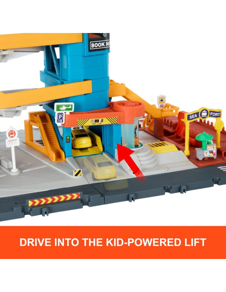Estación de Combustible Matchbox + Camión 1:64 y Centro 5 Niveles