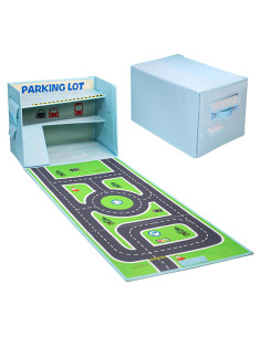 Caja de Garaje para Autos de Juguete Livememory 3 en 1