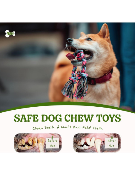 Juguete de Cuerda para Cachorros SHARLOVY 38cm Algodón Natural
