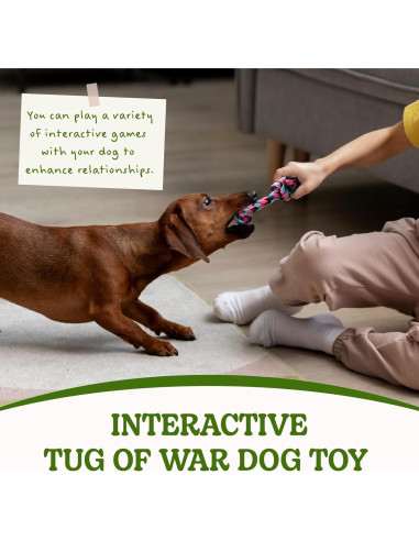 Juguete de Cuerda para Cachorros SHARLOVY 38cm Algodón Natural