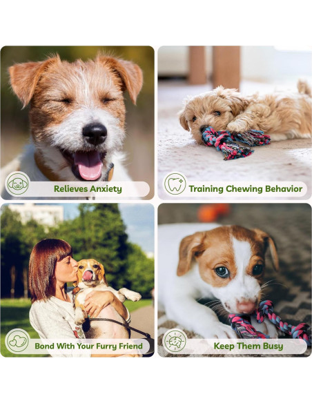 Juguete de Cuerda para Cachorros SHARLOVY 38cm Algodón Natural