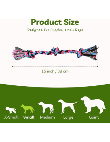 Juguete de Cuerda para Cachorros SHARLOVY 38cm Algodón Natural