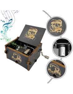 Caja de Música Bolunlun de Madera - Ciudad en el Cielo 2