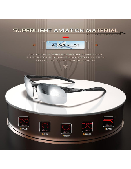 Gafas de sol polarizadas ATTCL - Marco ligero Al-Mg UV400