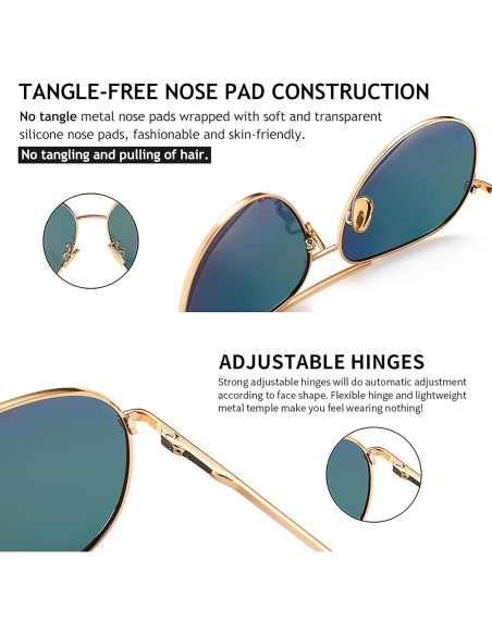 Gafas de sol aviador oversized SUNGAIT - Lentes polarizados