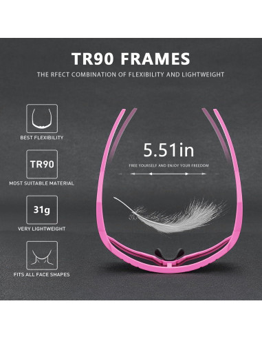 Gafas de sol deportivas GIEADUN con 3 lentes intercambiables