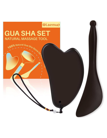 Set de Raspadores Gua Sha de Piedra Bian Olaemuo - Masaje Facial