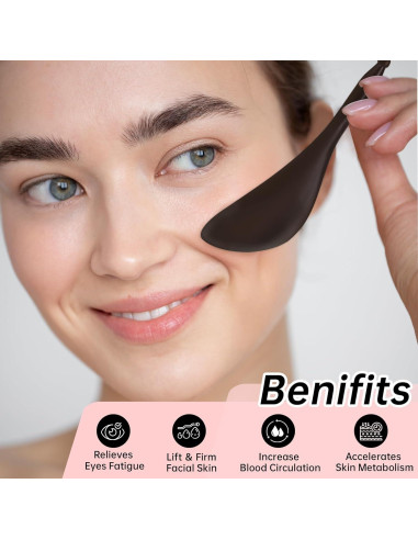 Set de Raspadores Gua Sha de Piedra Bian Olaemuo - Masaje Facial