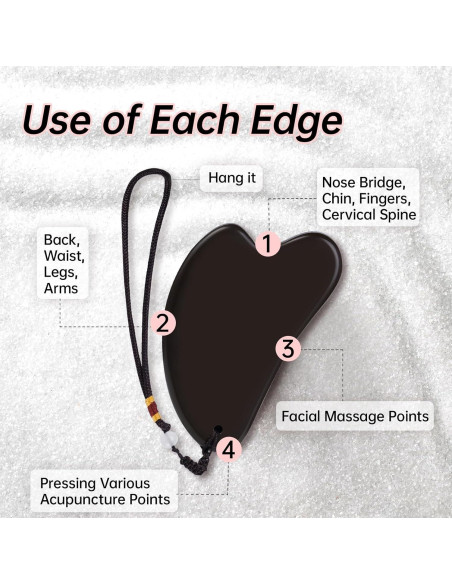 Set de Raspadores Gua Sha de Piedra Bian Olaemuo - Masaje Facial